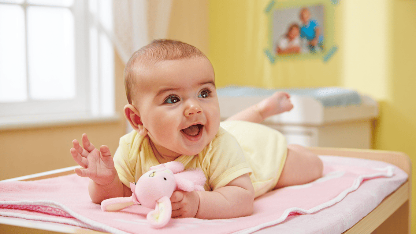 Journée type bebe 4 mois : sommeil; éveil; repas