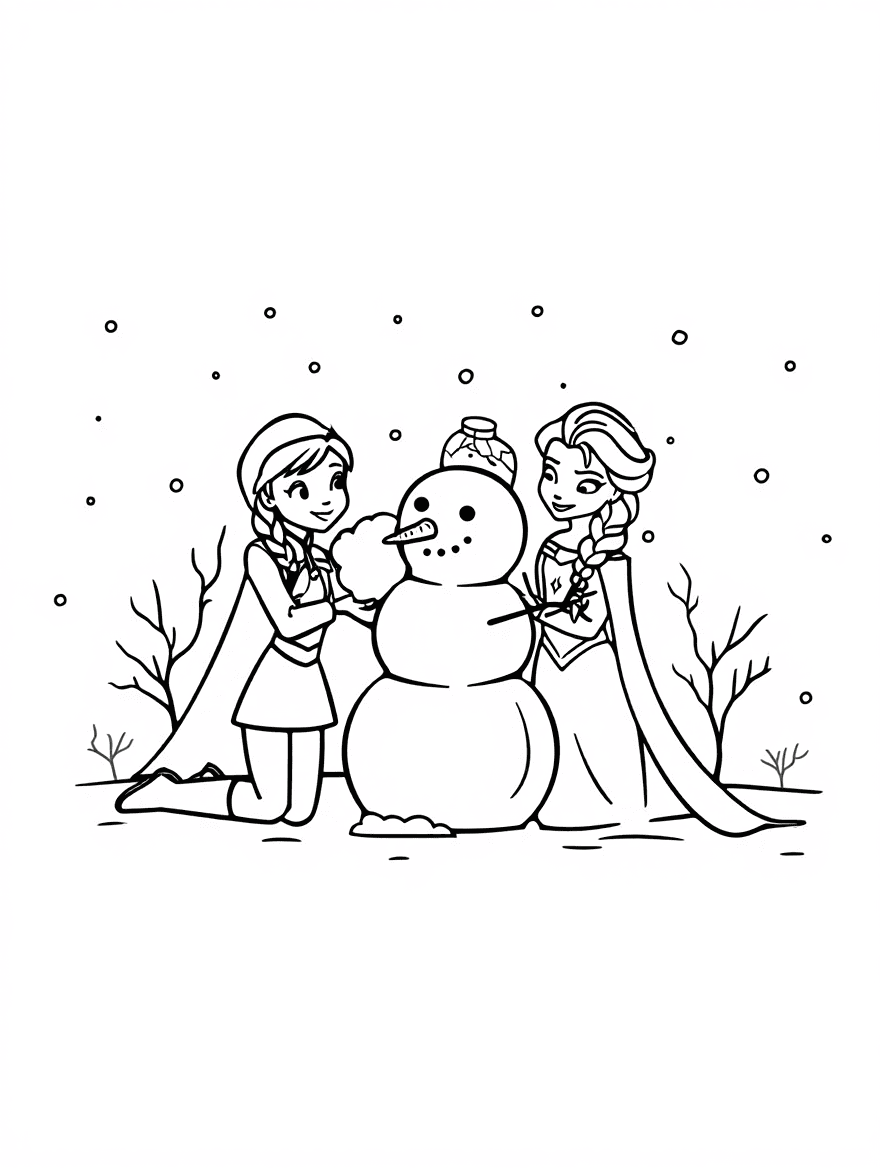 Coloriage reine des neiges