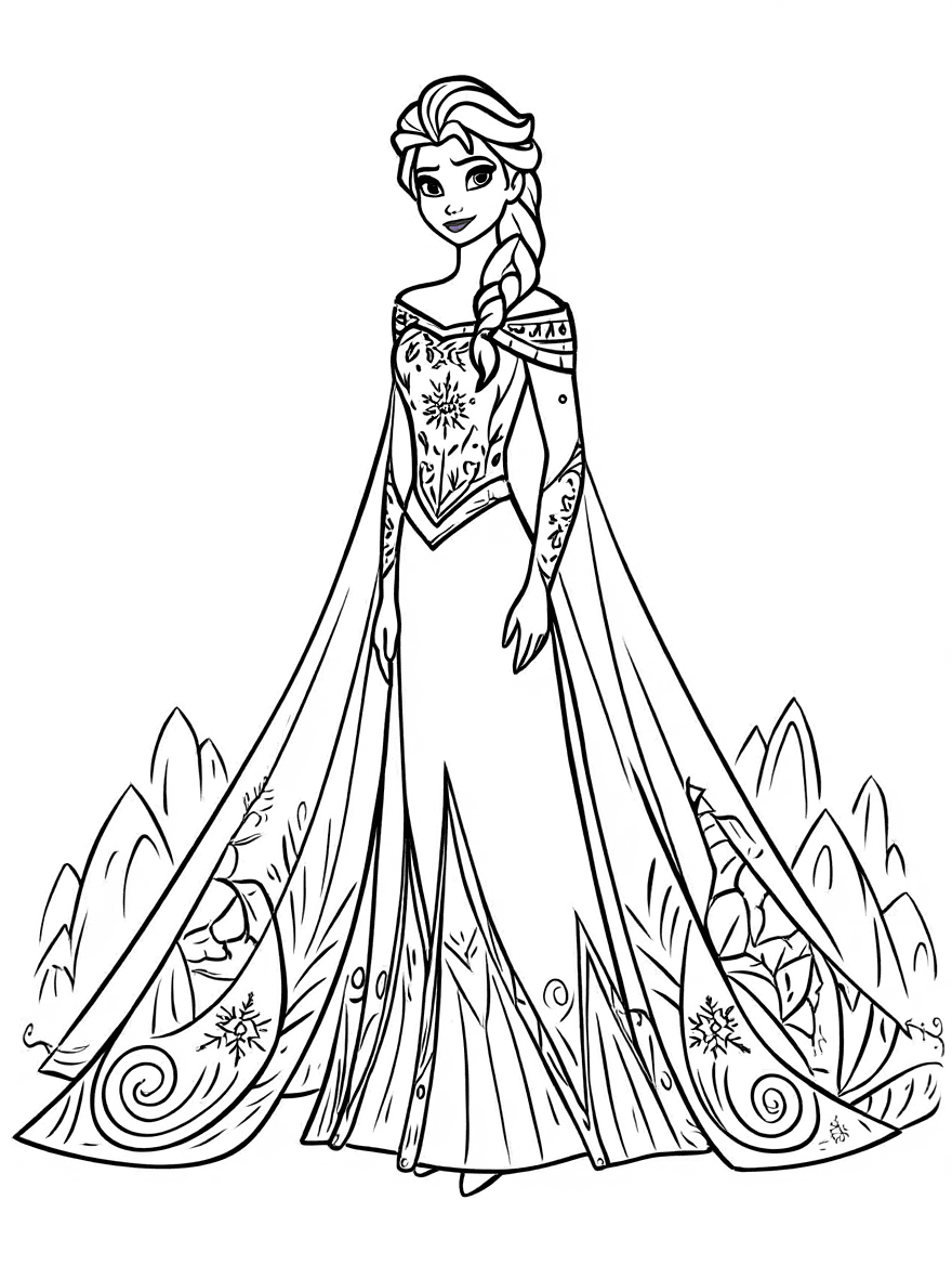Coloriage reine des neiges