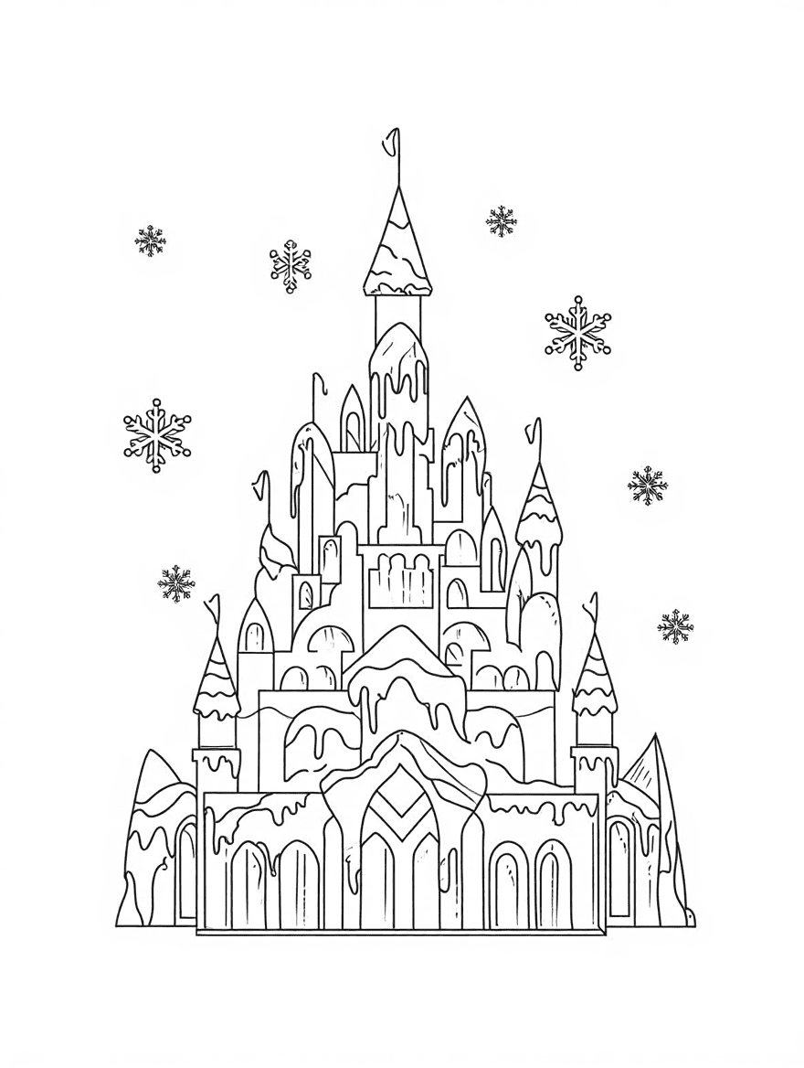 Coloriage reine des neiges
