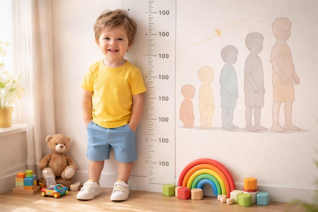 découvrez les tailles moyennes d'un enfant de 4 ans ainsi que les principaux repères de croissance pour mieux suivre son développement.