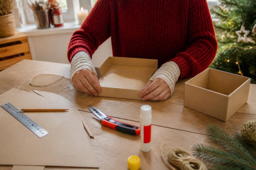 apprenez à fabriquer une boîte en carton personnalisée pour noël grâce à notre guide étape par étape facile à suivre. idéal pour offrir des cadeaux uniques faits maison.