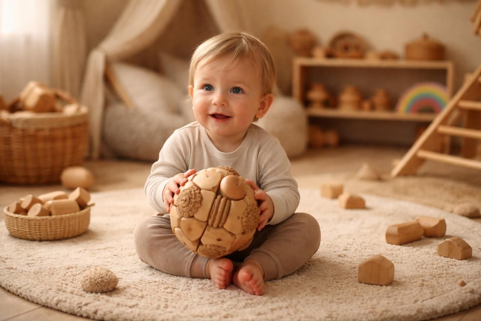 découvrez la balle pikler, un jouet intuitif et non intrusif conçu pour favoriser le développement naturel et autonome de l'enfant.