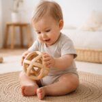 découvrez la balle pikler, un jouet intuitif et non intrusif qui stimule le développement naturel de votre enfant en favorisant la motricité, la curiosité et l'autonomie.