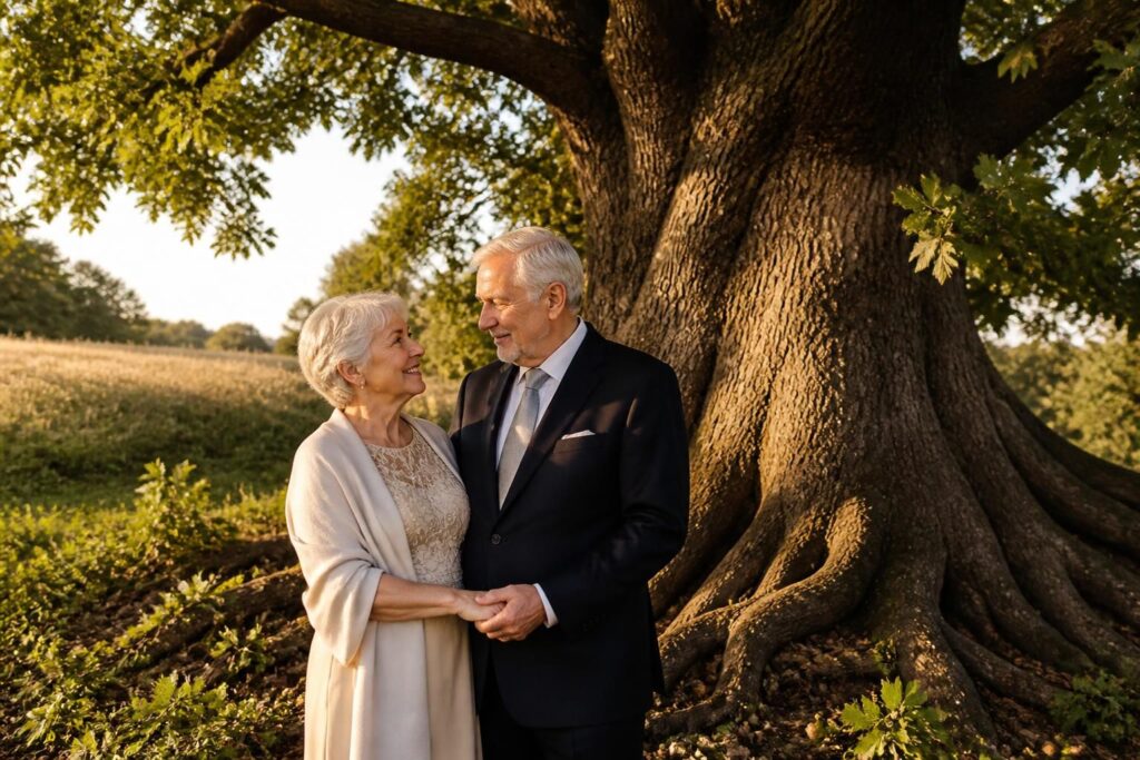 découvrez la célébration des noces de chêne, symbole de force et de longévité, marquant des années d'amour durable et d'engagement profond.