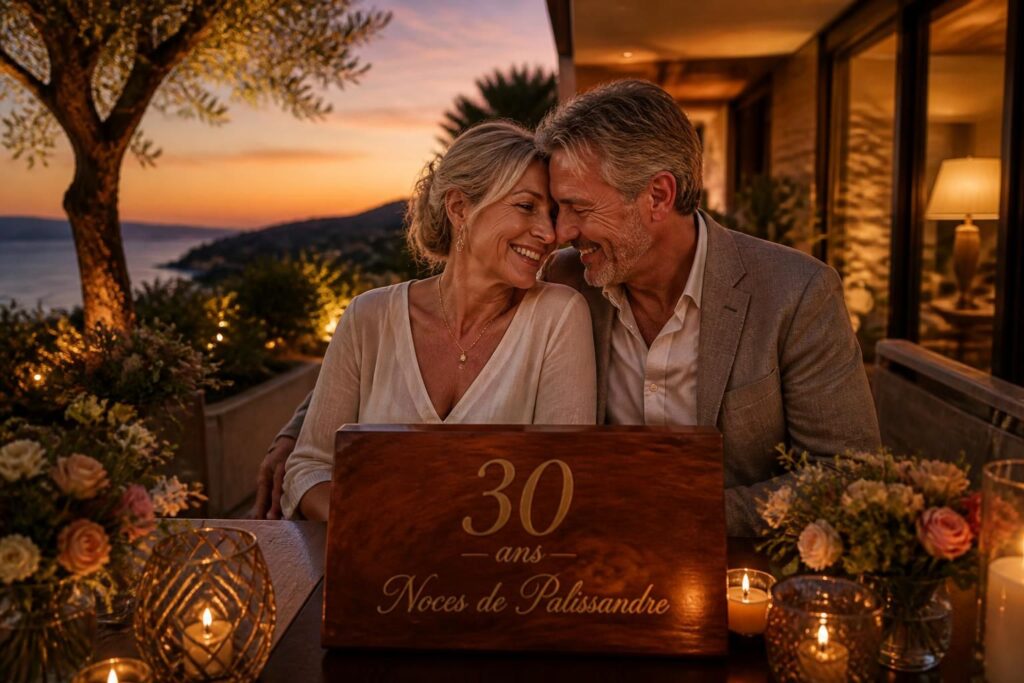 découvrez comment célébrer les noces de palissandre avec un voyage émotionnel unique, marquant 30 ans d'amour et de complicité.