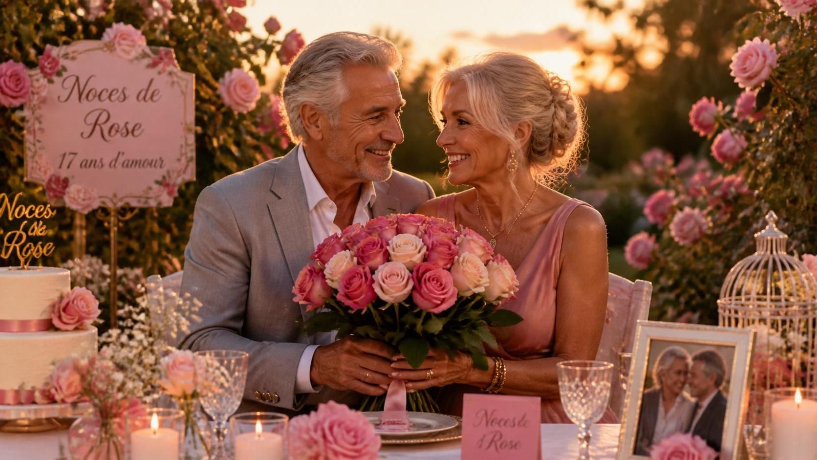 découvrez la magie des noces de rose, une célébration d'amour et de complicité qui s'épanouit au fil des années. célébrez ce moment unique avec tendresse et élégance.
