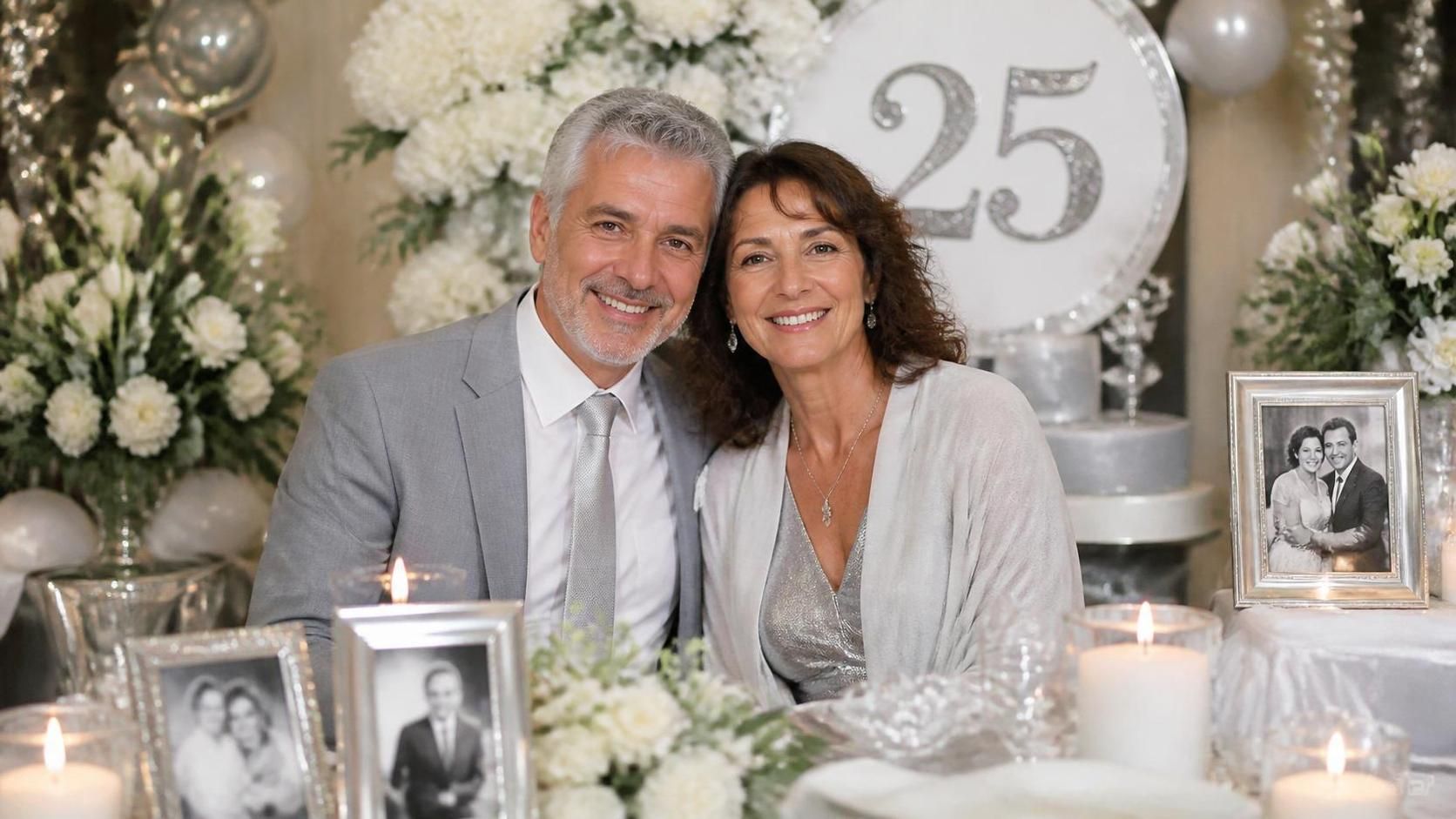 célébrez 25 années d'amour et de complicité avec nos idées et conseils pour des noces de vermeil inoubliables, symboles d'une union forte et durable.