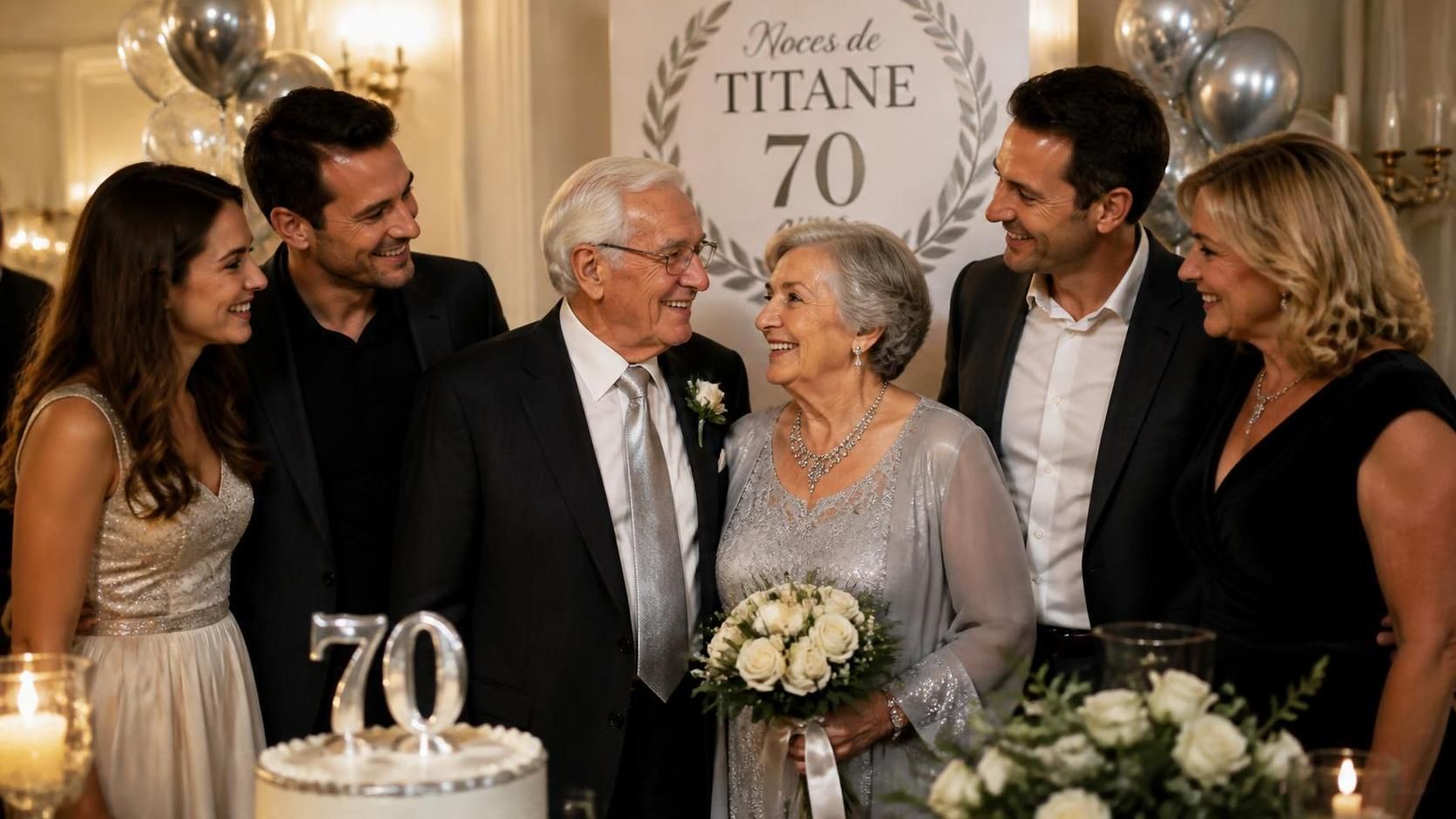 découvrez une célébration éclatante des noces de titane, symbole d'un amour solide et durable au sommet de sa résistance.
