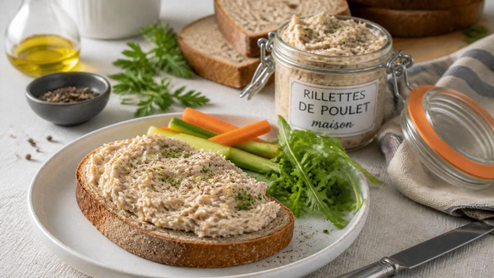 découvrez notre recette de rillette de poulet, savoureuse et adaptée à la grossesse, parfaite pour un repas équilibré et gourmand.